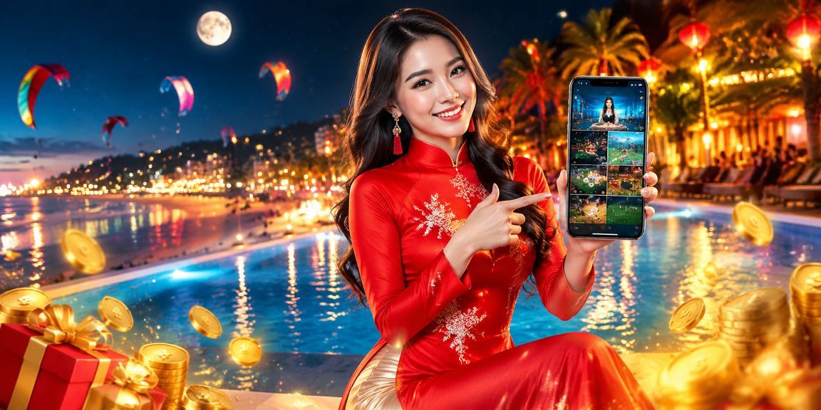 Người dùng trải nghiệm giao diện tiền thưởng trên ứng dụng di động tại Mũi Né