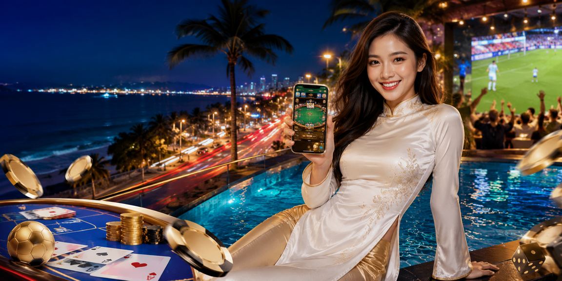 Người chơi baccarat trong trang phục áo dài tại Phan Thiết, không khí sang trọng